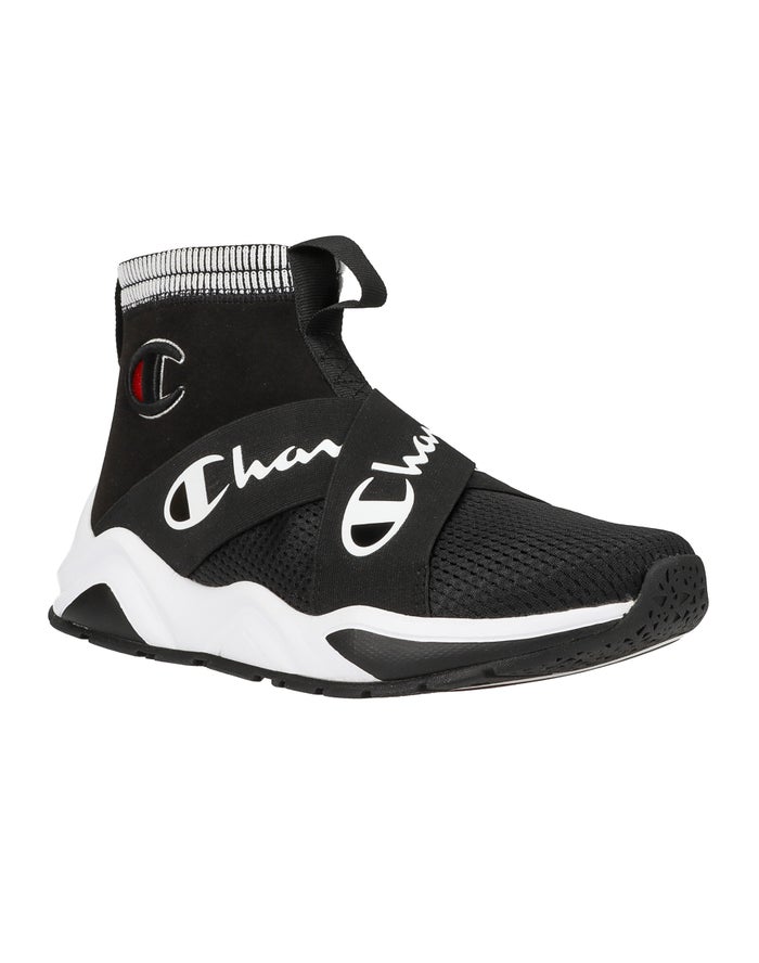 Champion Herre Sneakers Sort/Hvide - Rally Crossover - Danmark HQA-436857